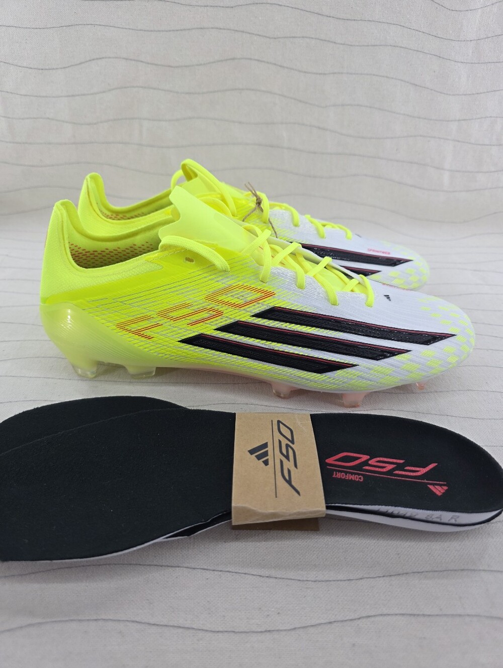 Adidas Mens F50 Elite FG Team Solar Yellow Soccer Cleats JR6457 Size 8.5 NEW